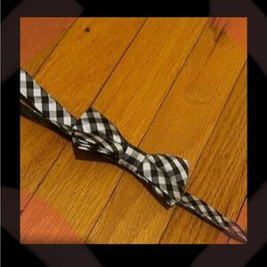 George Black & White Gingham  Bow Tie